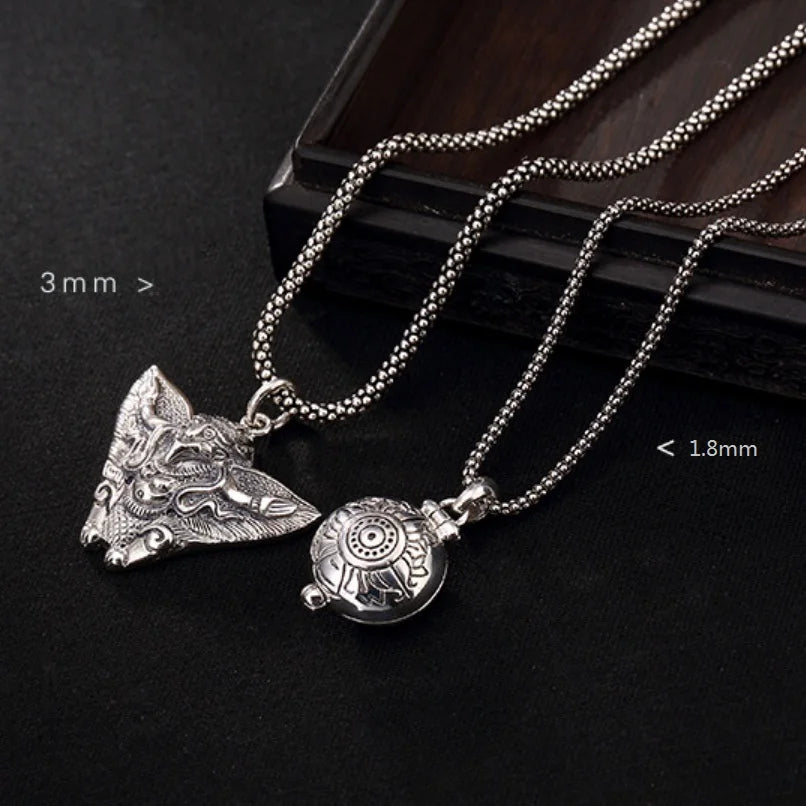 Collier en argent véritable pour hommes et femmes, collier en forme de maïs thaïlandais, en argent Sterling s925, longue chaîne, pendentif rétro, bijoux