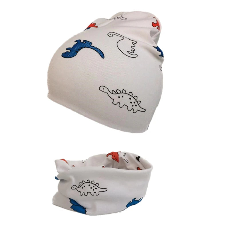 Chapeau pour enfants, automne et hiver, motif dinosaure, bonnet, écharpe, ensemble d'accessoires de photographie