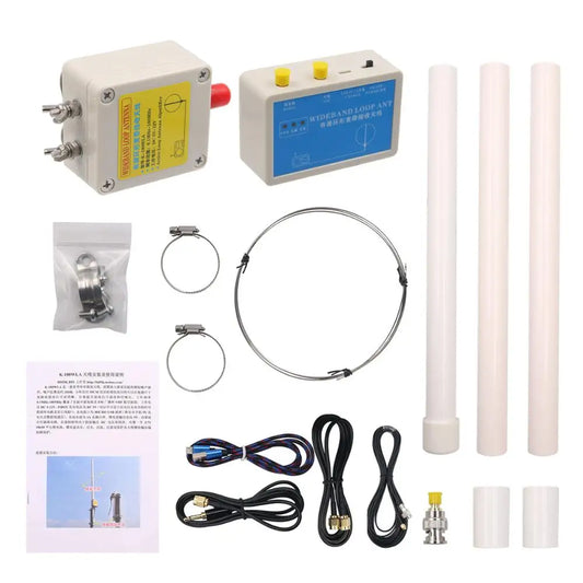 2024NEW K-180WLA active radio antenna full band SDR loop small ring shortwave antenna 0.1MHz-180MHz receiving antenna S2000