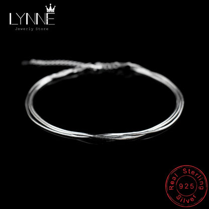 Offre spéciale Sexy plage multicouche serpent os bracelets de cheville chaîne de pied 925 en argent Sterling pied Bracelet de cheville pour les femmes de mode bijoux