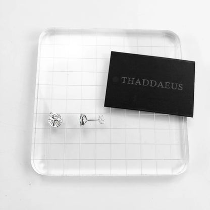 Boucles d'oreilles rondes bleues claires, bijoux fins de Style européen pour femmes, cadeau classique en cristal en argent Sterling 925