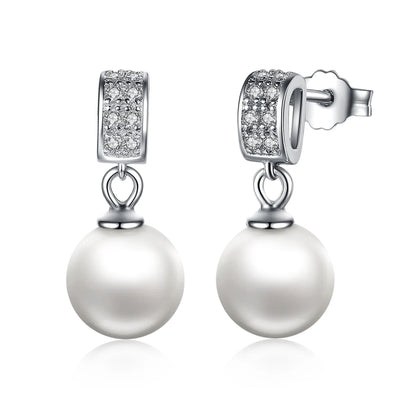 WOSTU mode chaude 100% 925 argent Sterling chanceux pour toujours boucles d'oreilles circulaires pour les femmes authentique Original bijoux cadeau