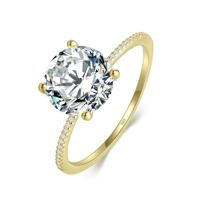 Bague en argent regardé 2023 pour femme, bijoux de mariage, fiançailles, classique, luxe, réel, solide, 3 carats, 10 cœurs, flèches, 925