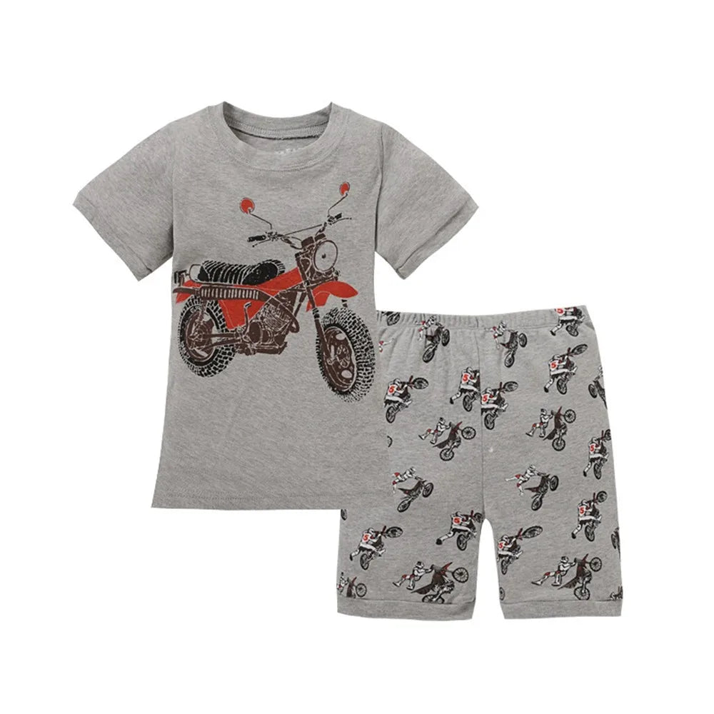 Ensemble de Vêtements 100% Coton pour Bébé Garçon de 2, 3, 4, 5, 6, 7 Ans, T-shirt et Pantalon en Forme de Crocodile Vert