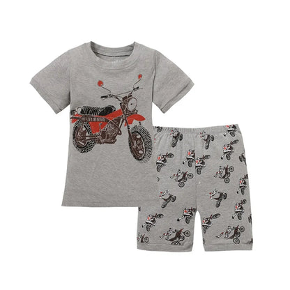 Ensemble de Vêtements 100% Coton pour Bébé Garçon de 2, 3, 4, 5, 6, 7 Ans, T-shirt et Pantalon en Forme de Crocodile Vert