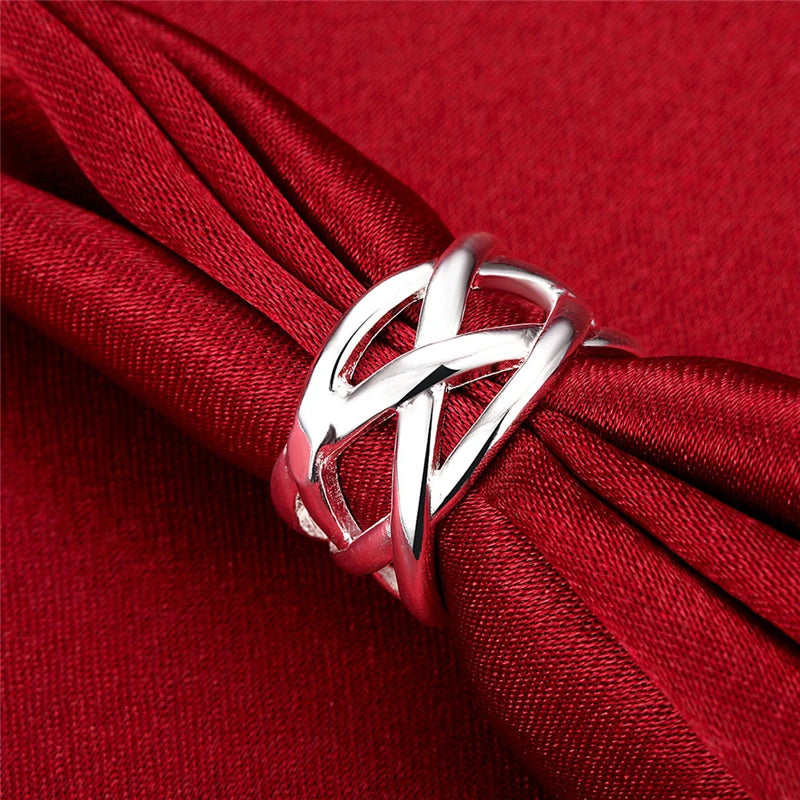 DOTEFFIL 925 bague entrelacée croix en argent Sterling pour les femmes