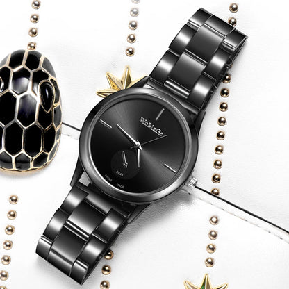 WoMaGe montres femmes montres en or en acier inoxydable montres à Quartz