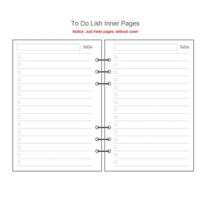 A6/A5 Vintage en relief en cuir PU