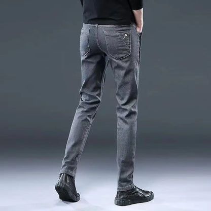 Jean Slim en Denim pour Homme, Pantalon Crayon Décontracté, Nouvelle Collection Printemps et Automne