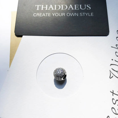 Perles blanches pavées de marque en argent Sterling 925 et CZ, accessoires de bijoux européens, cadeau pour femmes et hommes