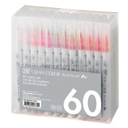 ZIG Kuretake Brosse Stylos Couleur Propre Brosse Réelle Ensemble RB-6000AT Japon