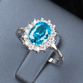 Bague en argent regardé 925 pour femme,