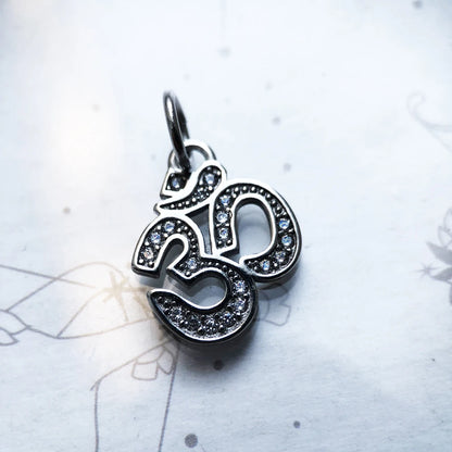 Pendentif Yoga OM Mani Padme Hum S, accessoires de bijoux Vintage de marque, cadeau en argent Sterling 925 pour femmes et hommes