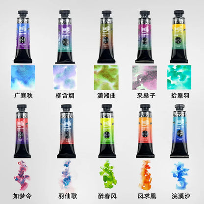 Super Vision – ensemble de tubes de peinture aquarelle en couches, 15ml, 10 couleurs, niveau maître, pour peinture, dessin, fournisseurs d'art