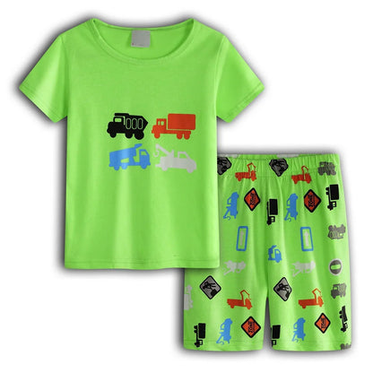 Ensemble de Vêtements 100% Coton pour Bébé Garçon de 2, 3, 4, 5, 6, 7 Ans, T-shirt et Pantalon en Forme de Crocodile Vert