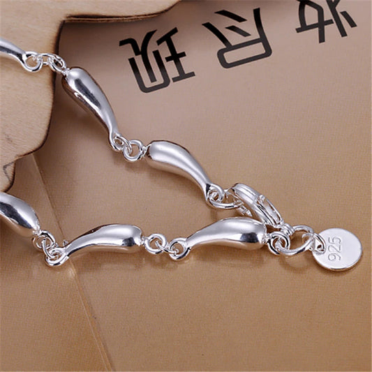 DOTEFFIL 925 en argent Sterling goutte d'eau Bracelet