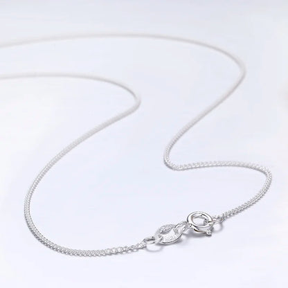 Colliers fins en argent regardé pur 925 pour femmes et filles, bordure latérale JoChoker, bijoux de la présidence, 35-80cm, 1mm