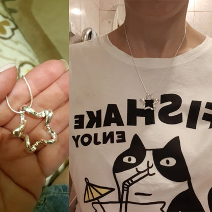 DOTEFFIL – collier avec pendentif étoile de mer en argent Sterling 925, chaîne serpent de 16 à 30 pouces pour femmes, bijoux de fiançailles de mariage à la mode
