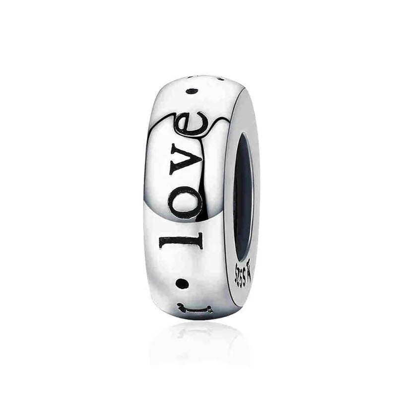 BAMOER authentique 925 en argent Sterling chien empreinte animale chat coeur amour entretoise breloque idéal pour Bracelet l SCC594