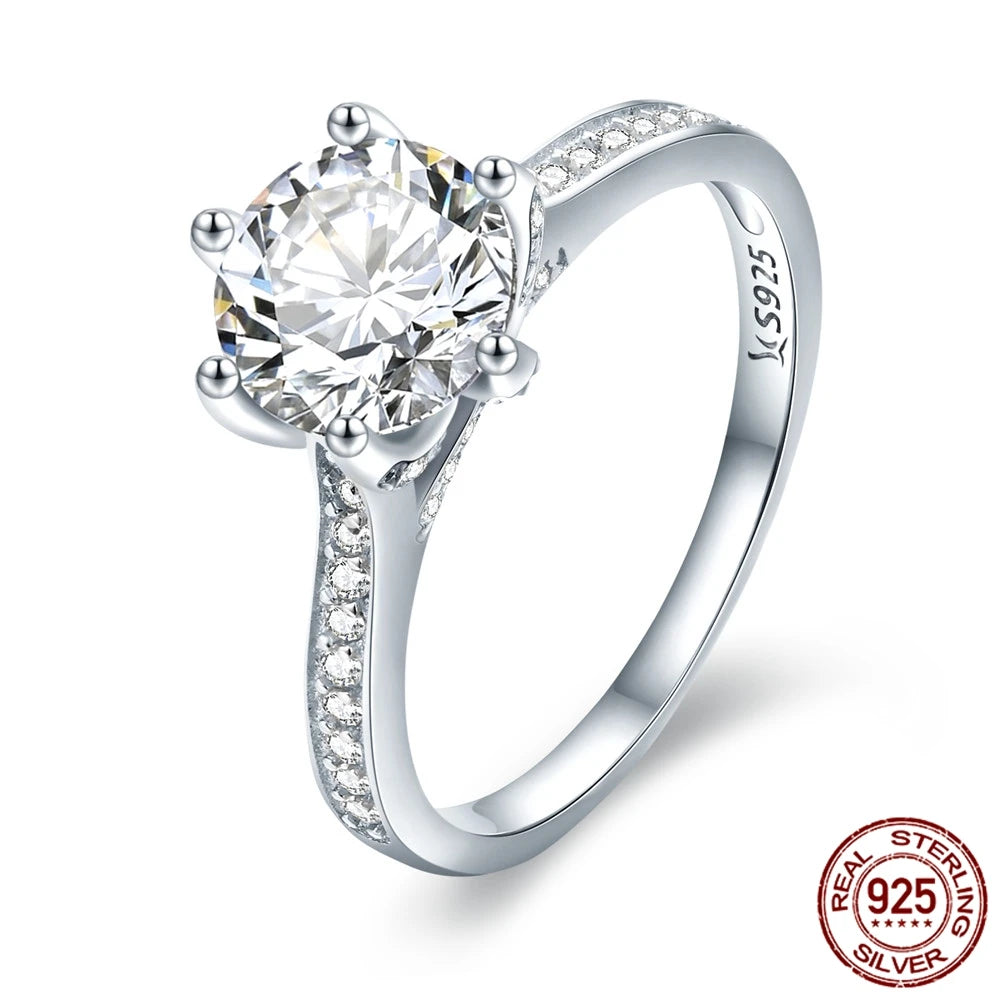 WOSTU 2019 grosses soldes argent Sterling réel 925 anneaux de doigts de cercle chanceux pour les femmes bijoux de mode cadeau livraison directe CQR041