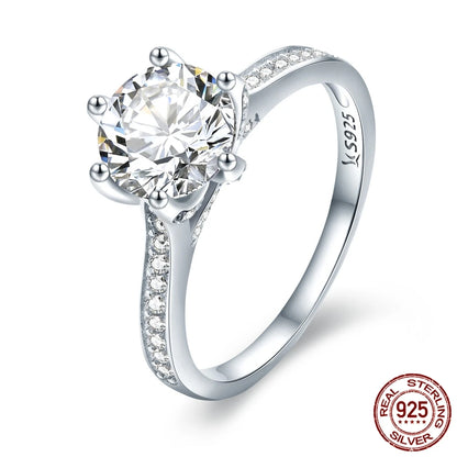 WOSTU 2019 grosses soldes argent Sterling réel 925 anneaux de doigts de cercle chanceux pour les femmes bijoux de mode cadeau livraison directe CQR041