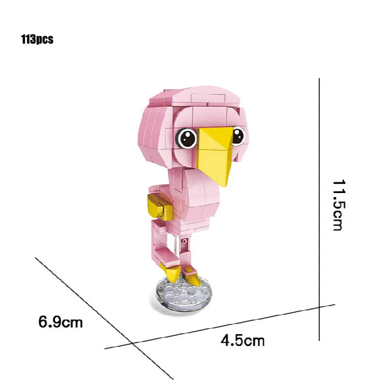 Vente unique créatif 3D Mini Animal bloc ensemble bricolage chien tigre lapin écureuil pingouin hibou Koala vache construction brique jouet pour les enfants