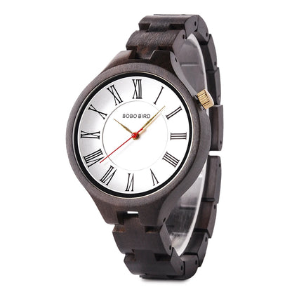 BOBOBIRD-Montre à quartz en bois pour hommes et femmes, bracelet en bois de marque supérieure,