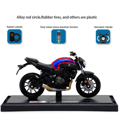 Maisto 1:18 Yamaha 2018 MT-07 Alliage Moulé Sous Pression Moto Modèle Réalisable Shork-Absorbeur Jouet Pour Enfants Cadeaux Jouet Collection