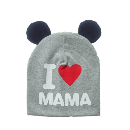 Bonnet de marque pour bébé, bonnet en coton avec oreilles pour fille 6 mois-3 ans