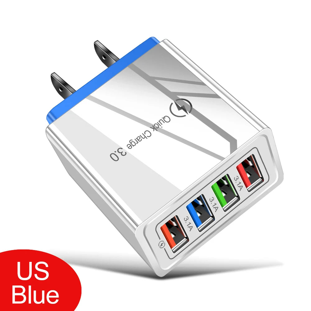 Chargeur USB 3A 4 ports USB Charge rapide 3.0
