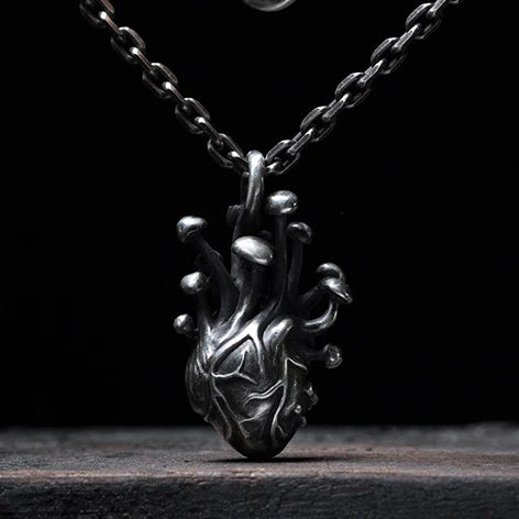 Collier avec pendentif en forme de cœur pour hommes, en acier inoxydable 316L, Style gothique, cadeau d'halloween pour Couple et ami, livraison directe, 2021