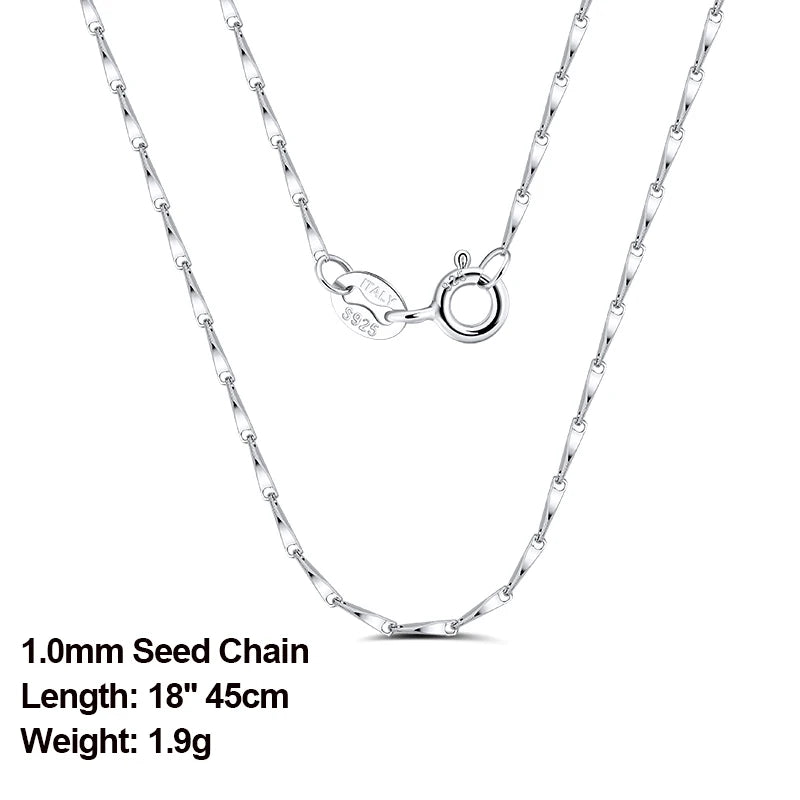 ORSA JEWELS véritable 925 collier en argent Sterling Figaro joint torique chaîne de cou torsadé serpent barre singapour boîte chaîne collier femmes 1