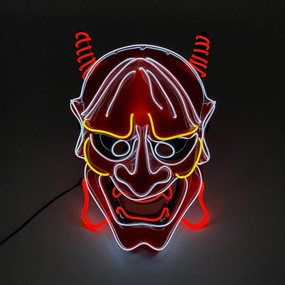 Halloween carnaval fête Costume décoration LED lumineuse masque Halloween masque LED masque éclairer masques de fête pour la fête lumineuse