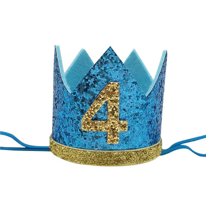 1 pièces bébé garçon 1 2 3 4 5 6 anniversaire bandeau couronne bandeau bébé douche chapeau Photo accessoire enfants 1er joyeux anniversaire fête décoration