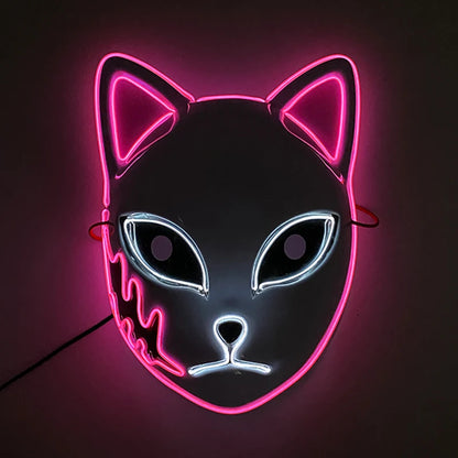 Halloween carnaval fête Costume décoration LED lumineuse masque Halloween masque LED masque éclairer masques de fête pour la fête lumineuse