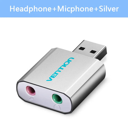 VENTION – Carte son externe USB avec sorties microphone et casque