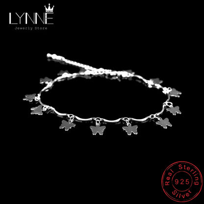 Bracelets de cheville bohème en argent regardé 925 pour femmes et filles, bracelets de cheville, bracelet de plage, bijoux de jambe, cadeau, coeur plus foncé, nouveauté