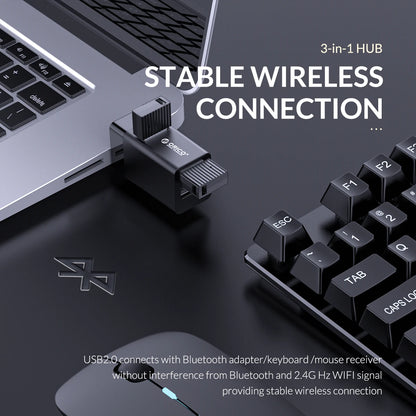 ORICO – Mini Hub séparateur USB 3.0 3 en 1, haute vitesse, 3 ports USB étendus, pour ordinateur de bureau, PC portable, lecteur gratuit
