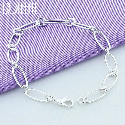 DOTEFFIL-Bracelet simple en argent regardé 925 pour femme,