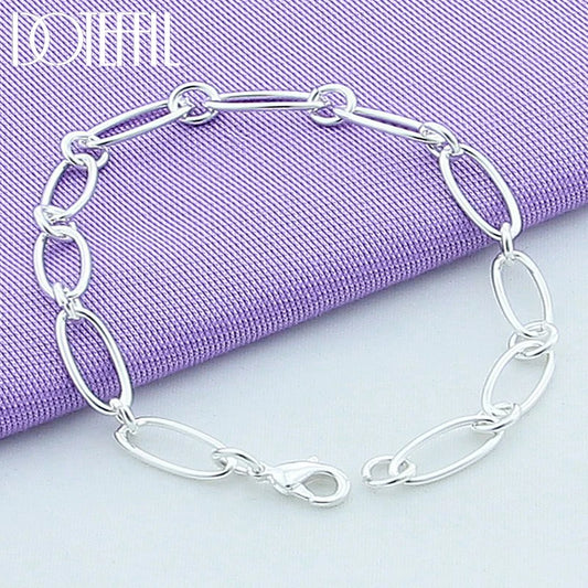 DOTEFFIL-Bracelet simple en argent regardé 925 pour femme,