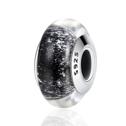 BAMOER 925 en argent Sterling belle fleur rose perles de charme en verre de Murano européen
