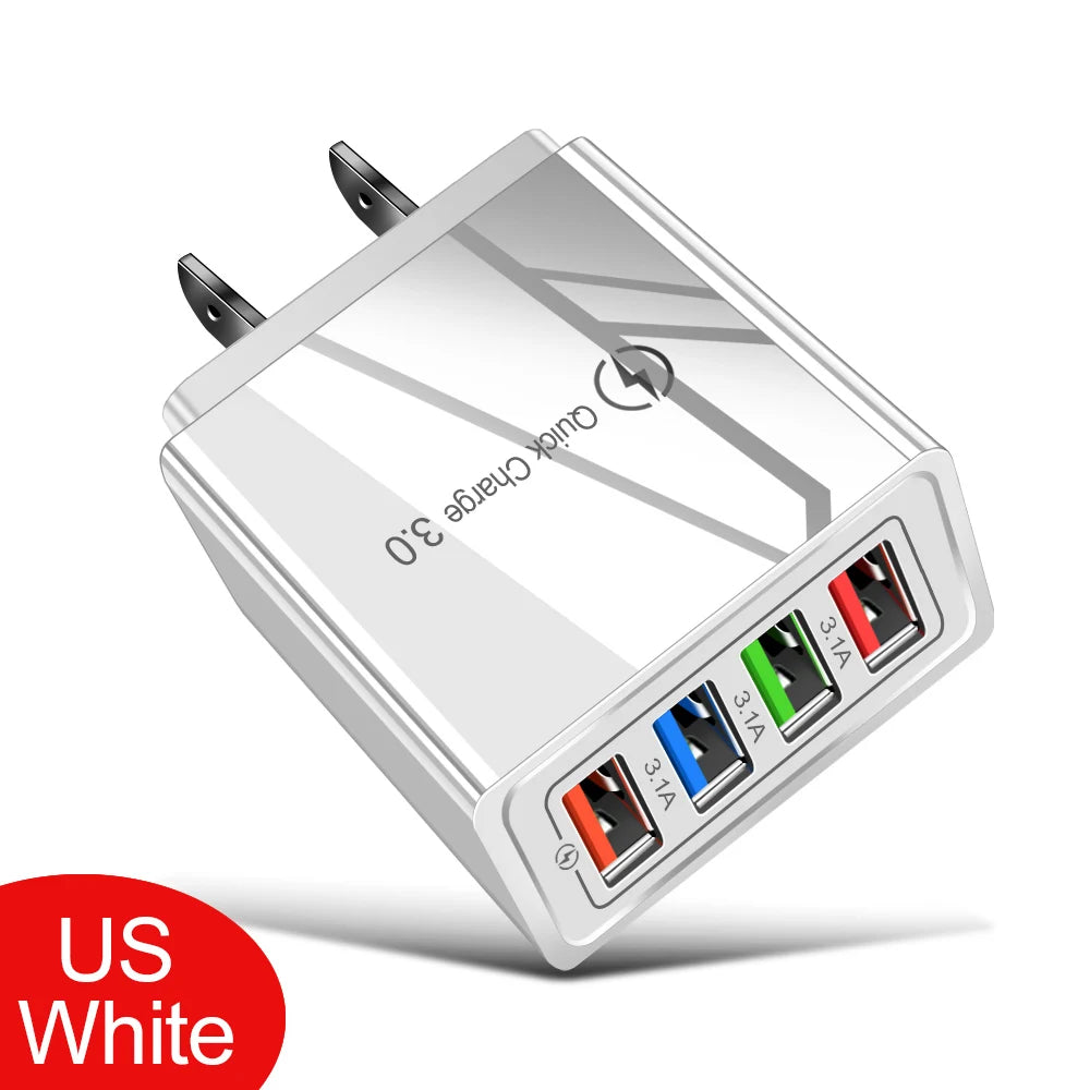 Chargeur USB 3A 4 ports USB Charge rapide 3.0