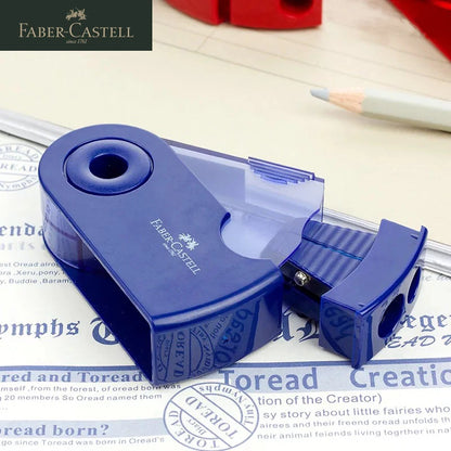 Faber-castell – Mini taille-crayon à commande manuelle, 1 pièce, 1827, rouleaux simples/doubles, Push-Pull, taille-crayon pour fournitures scolaires