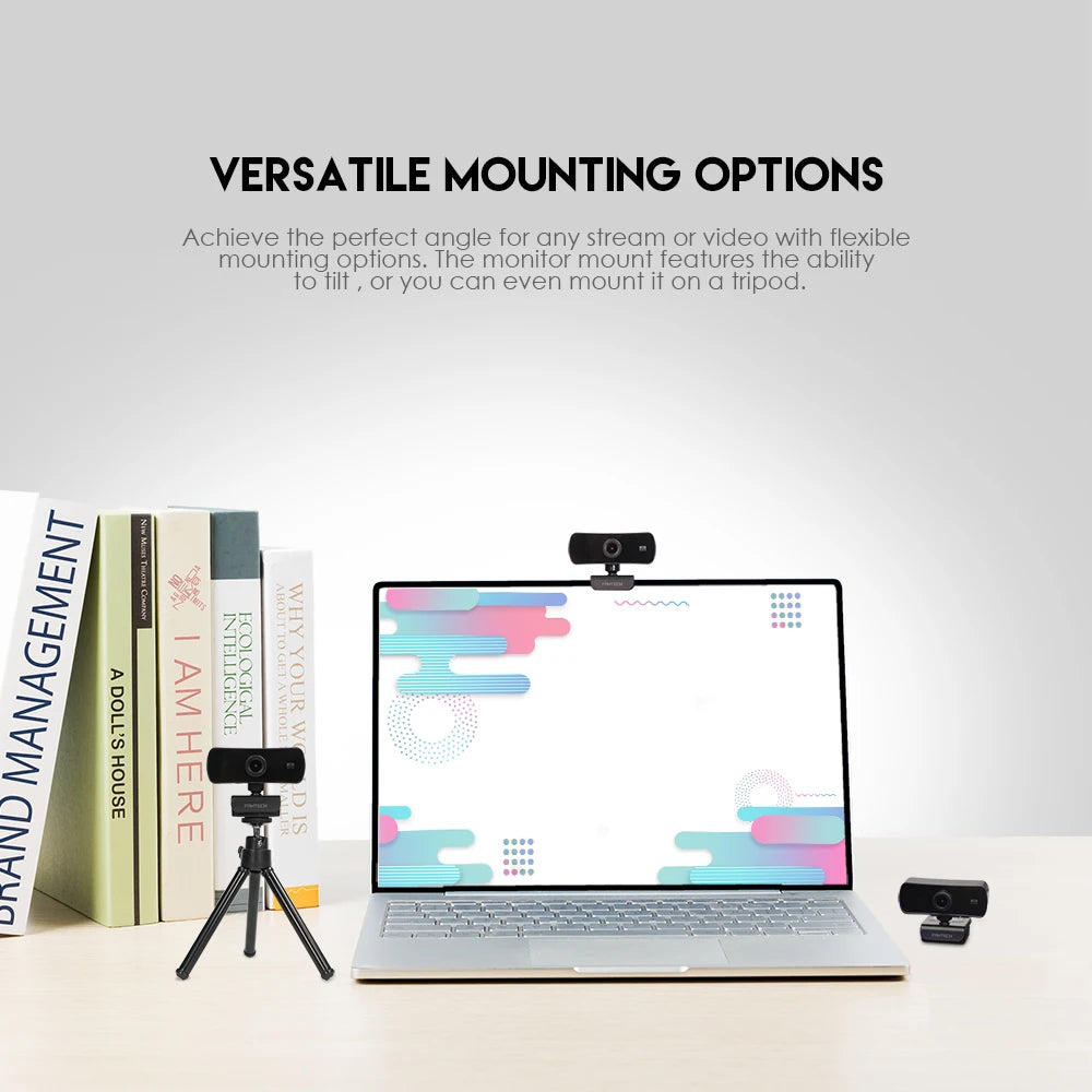 FANTECH – Webcam C30 USB HD, caméra 25fps avec Microphone intégré, Autofocus, 2560x1440P, pour ordinateur de bureau et de jeu