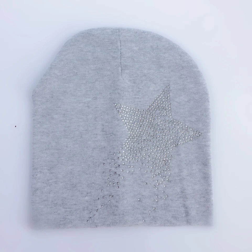 Bonnet de princesse en coton avec diamant pour bébé fille et garçon, casquette pour enfant en bas âge, automne