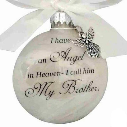 Boule Souvenir de noël, ornement avec nom, Souvenir, boule à plumes, cadeaux de noël, pendentif, décoration commémorative