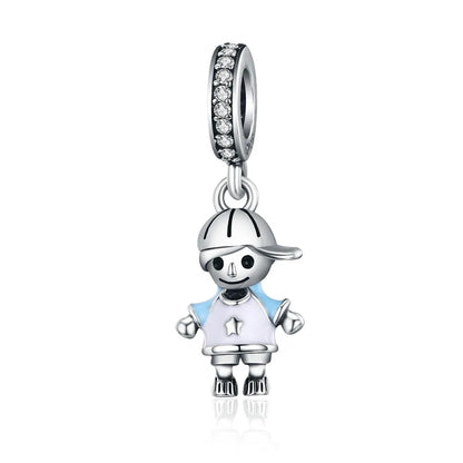 WOSTU 100% 925 argent Sterling balancent breloque maman papillon capteur de rêves perles ajustement Original bracelet à bricoler soi-même