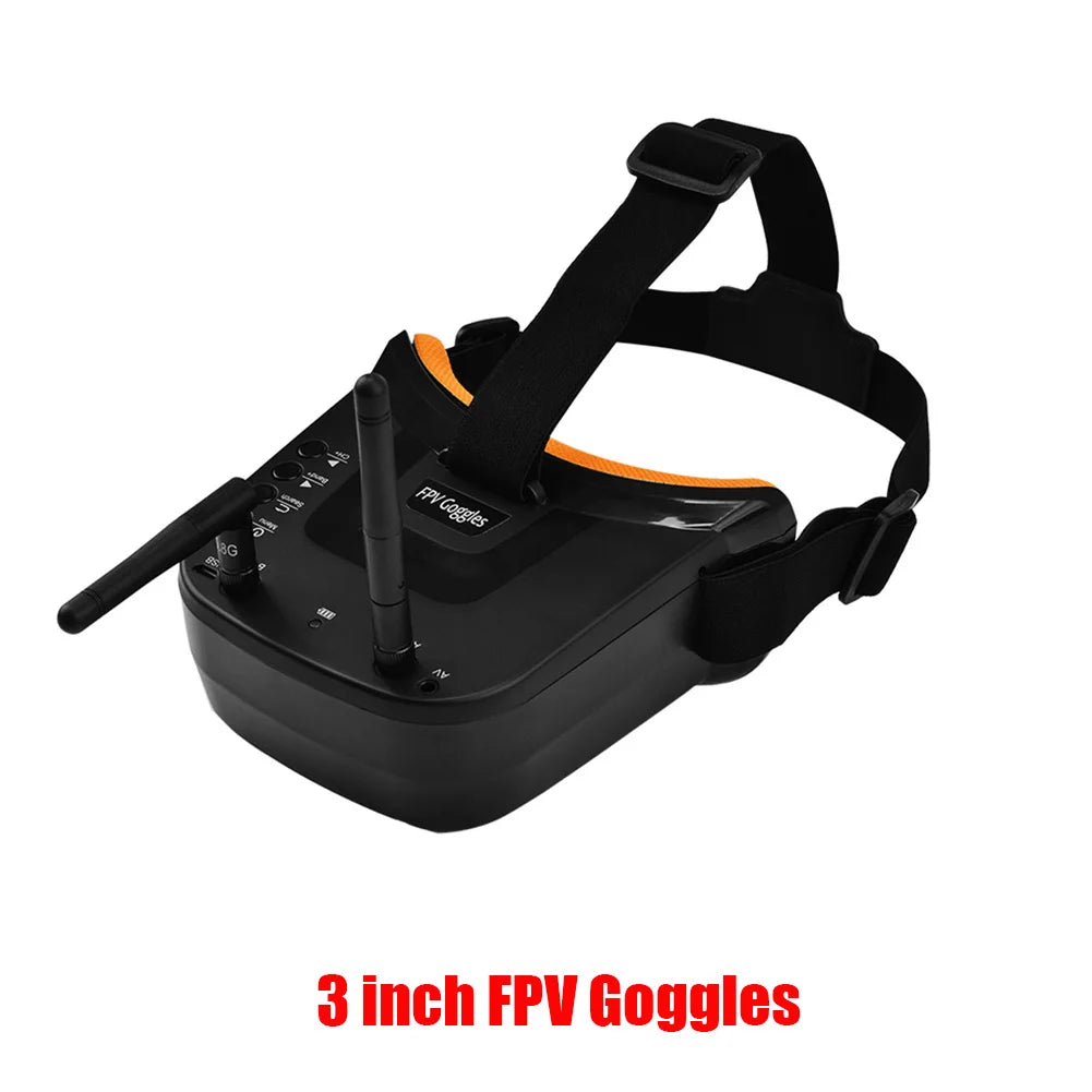 Lunettes vidéo 5.8G 40CH, double antenne, lunettes FPV, casque HD avec transmetteur 5.8G 25mW, caméra fpv OSD pour Drone de course