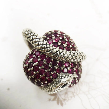 Pendentif serpent avec cœur, bijoux d'amour à la mode, en argent Sterling 925, accessoire Vintage, cadeau pour femmes