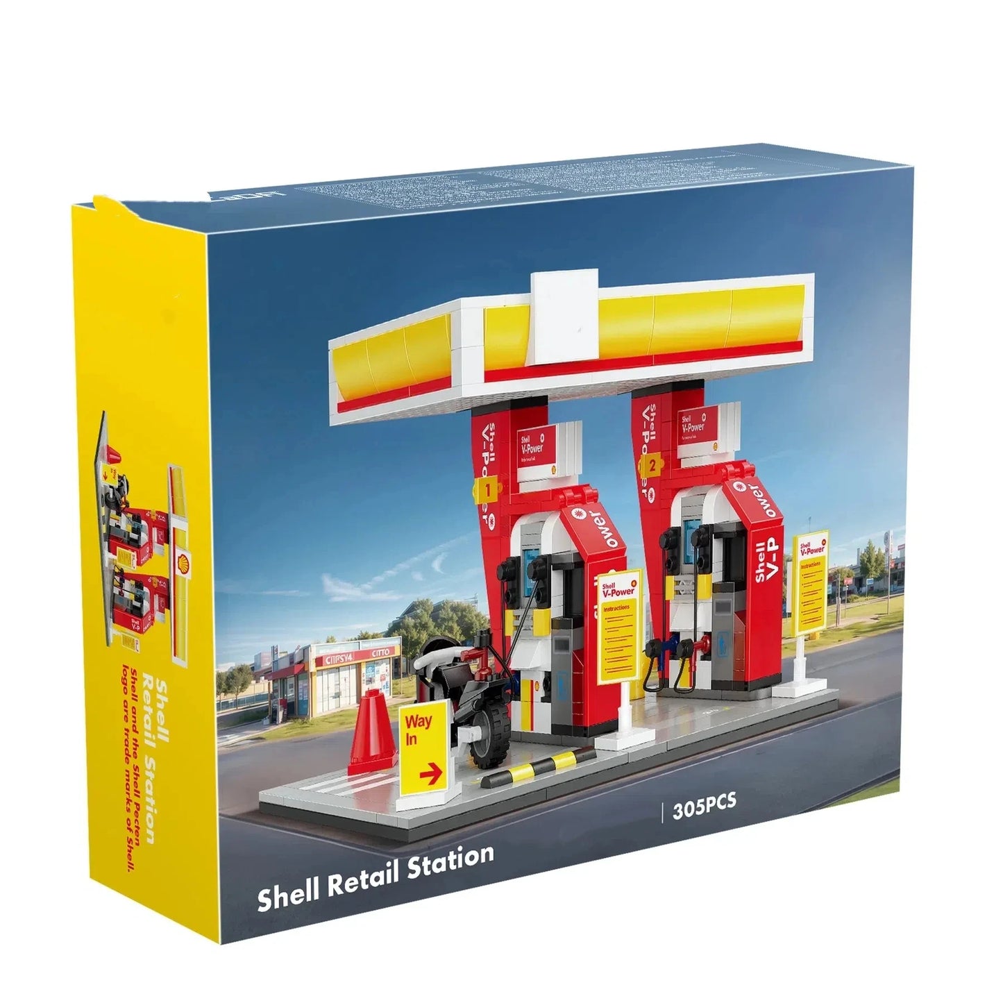 MOC City – Station de vente au détail, série de lavage de voiture, bloc de construction, modèle de dépanneur, briques, jouets pour enfants, cadeaux de bricolage